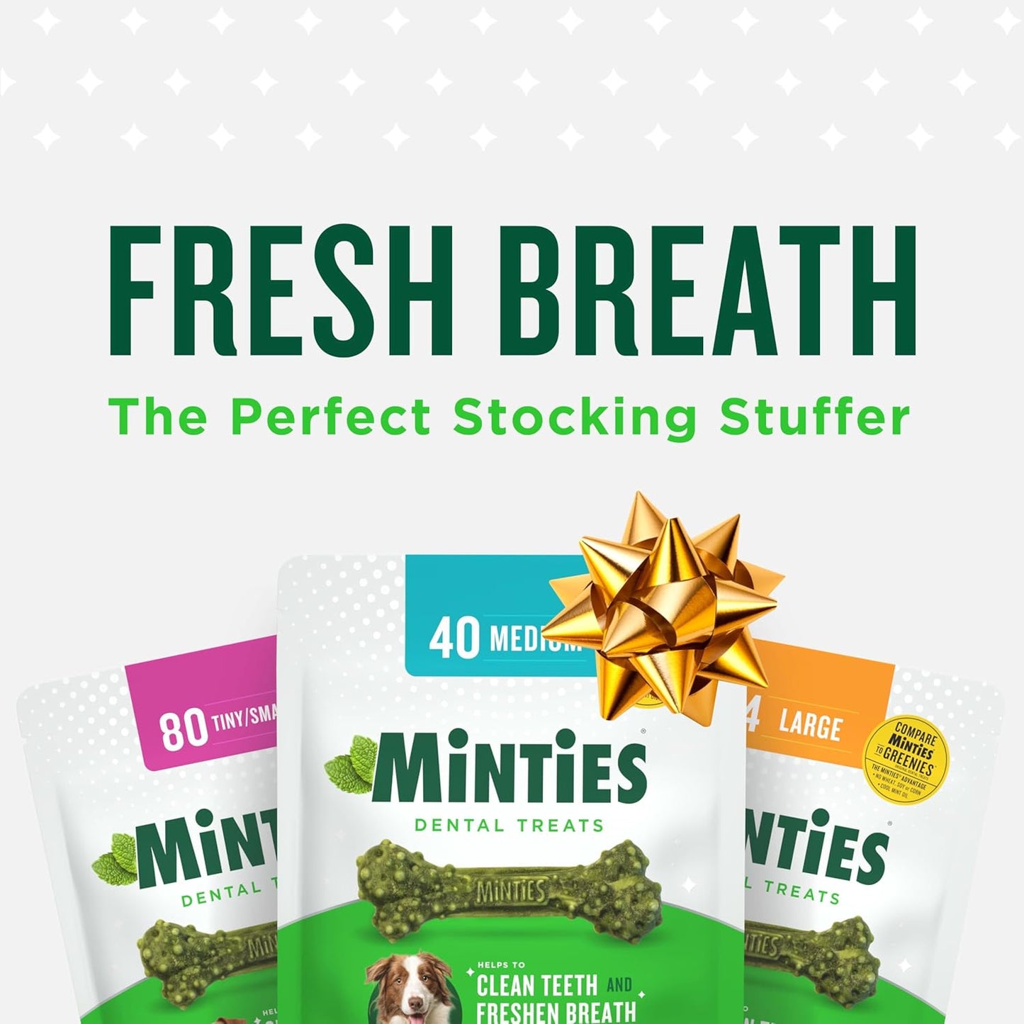 Dental Chews for Dogs, 40 Count, Vet-Recommended Mint-Flavored Dental Treats for Tiny/Small Dogs 5-24 Lbs, Dental Bones Clean Teeth, Fight Bad Breath, and Removes Plaque and Tartar